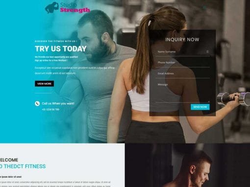 Fitness Studio (One-Pager)