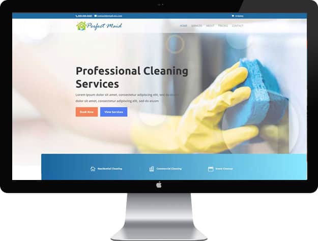 Small Business Websites:  Cleaning Company Website