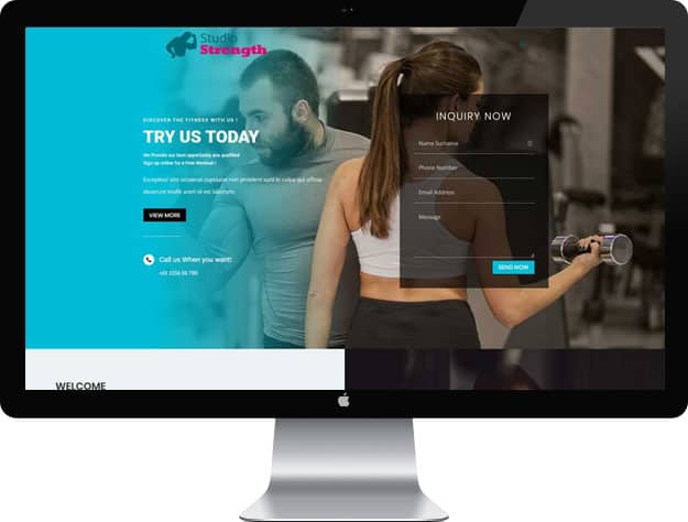 Fitness studio Website