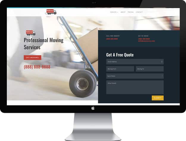 Small Business Websites:  Moving Company  Website