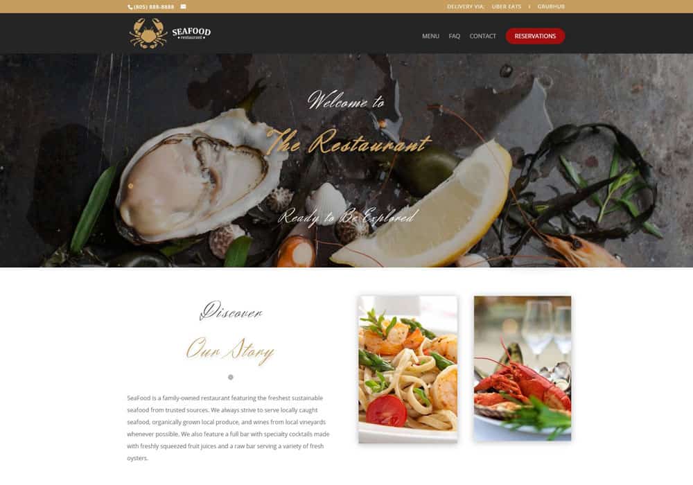 SeaFood Restaurant Website