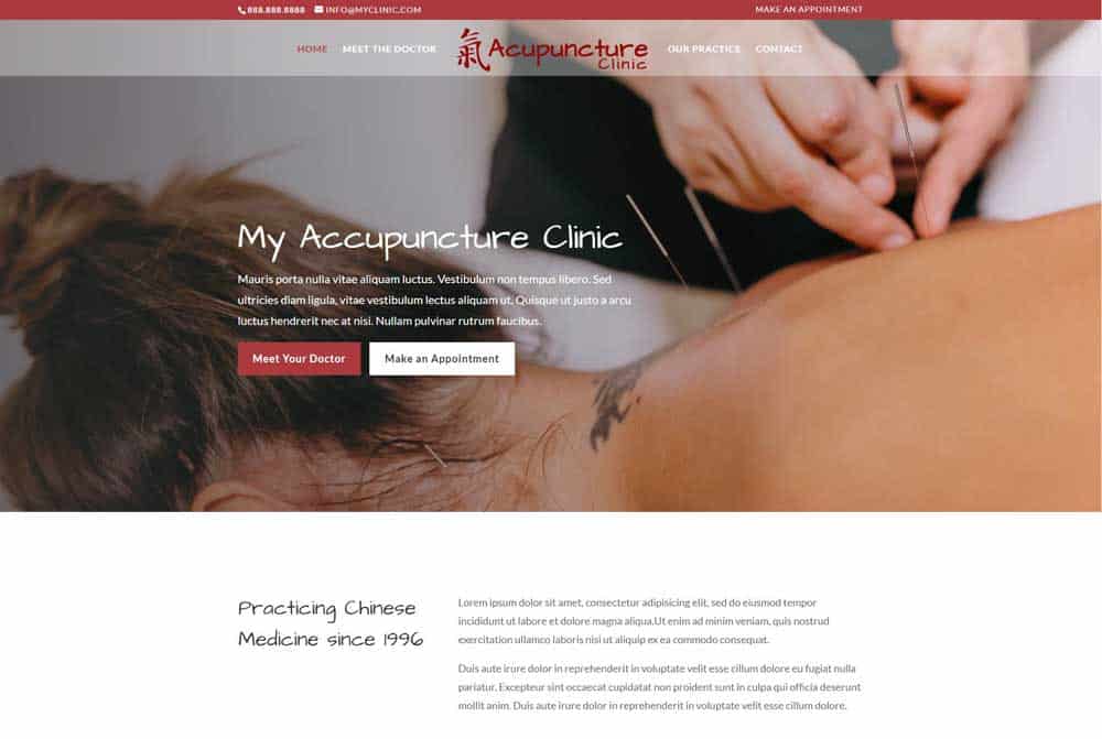 Accupuncture Clinic Website