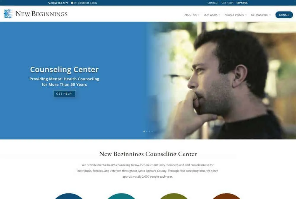 Nonprofit Website: New Beginnings