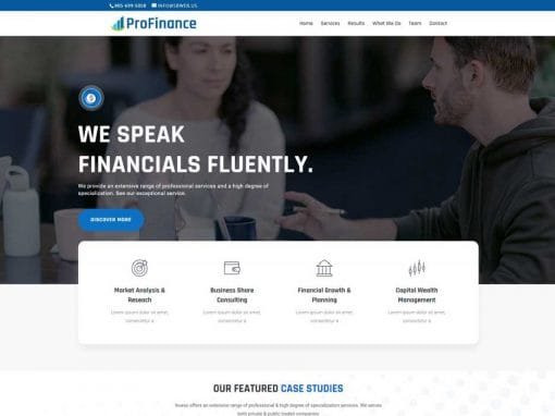 Financial Services Website (One Page Starter)