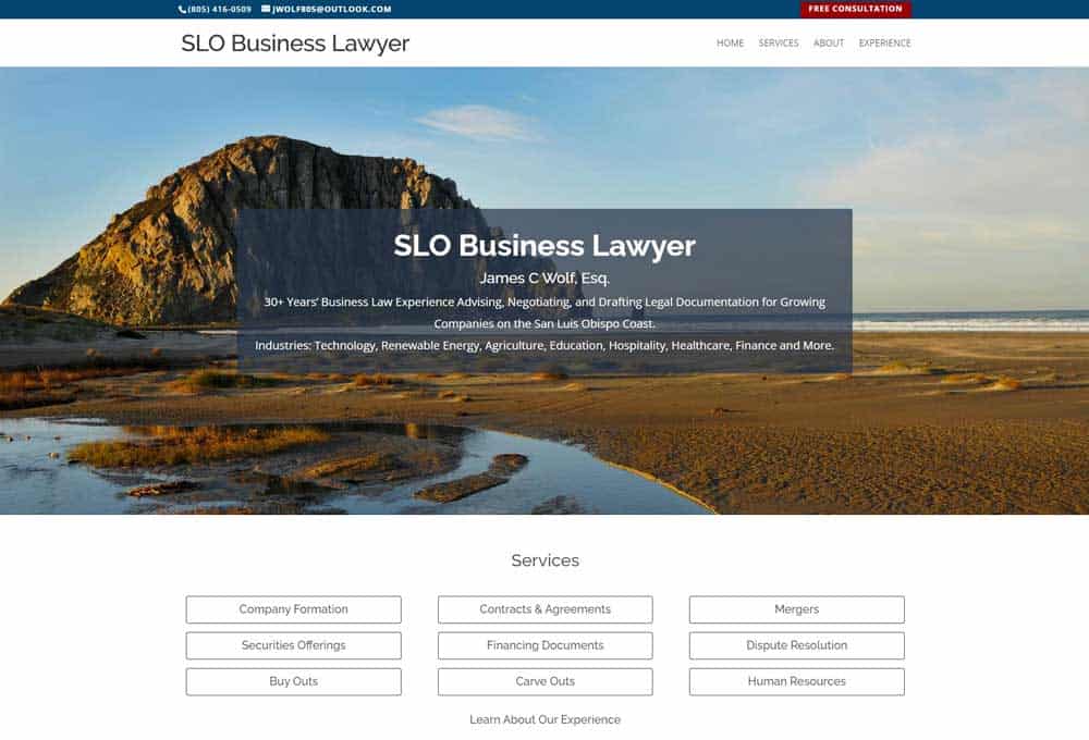 SLO Business Lawyer Website Sample