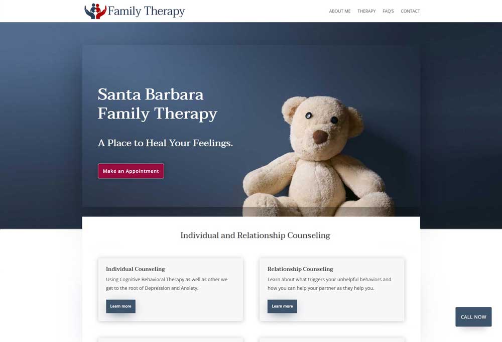 Family Therapist Website Sample