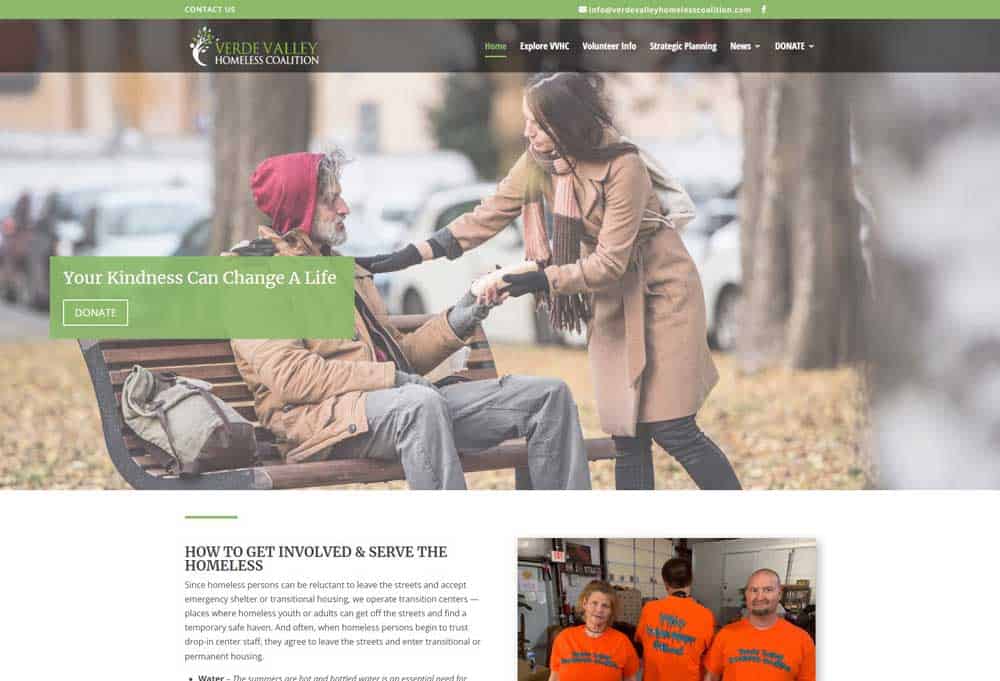 Websites for Nonprofits: Verde Valley Homeless Coalition