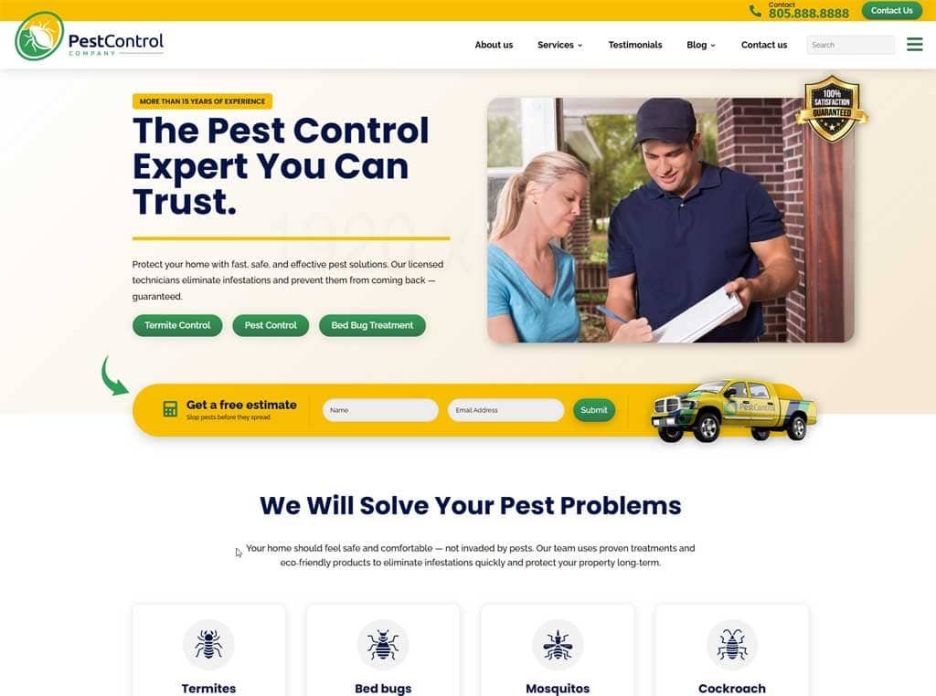 Pest control website